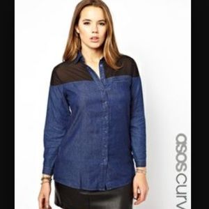 Asos Curve Chambray Shirt