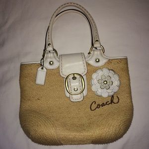 Coach bleecker Straw Tote.
