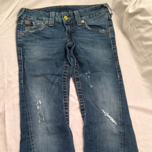 True Religion light-medium wash jeans!