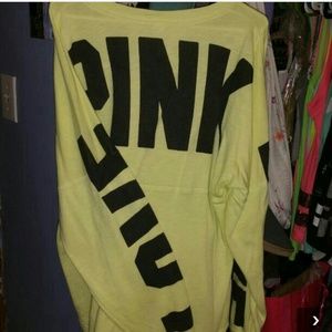 SOLD!!s pink yellow crew