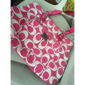 Authentic Coach Pink Handbag Authentic Poppy