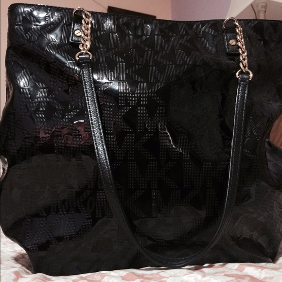 Metallic Black MK Bag