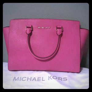 Michael Kors Selma Fuschia Satchel