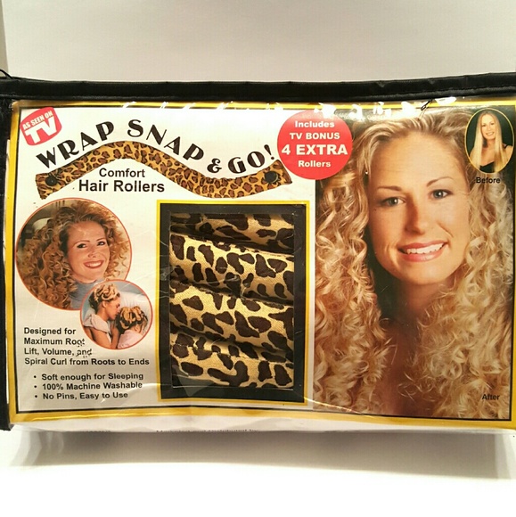 Wrap snap n go hair rollers - giraffe print!
