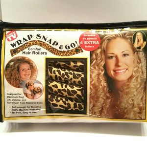Wrap snap n go hair rollers - giraffe print!