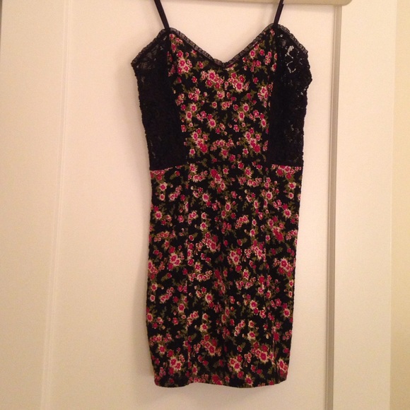 Free people floral and lace dress
