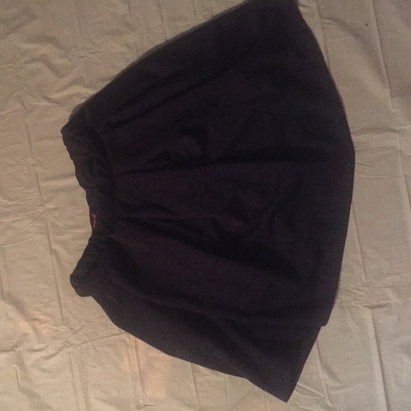 Navy blue pleated skirt
