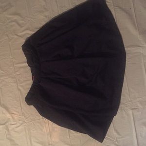 Navy blue pleated skirt