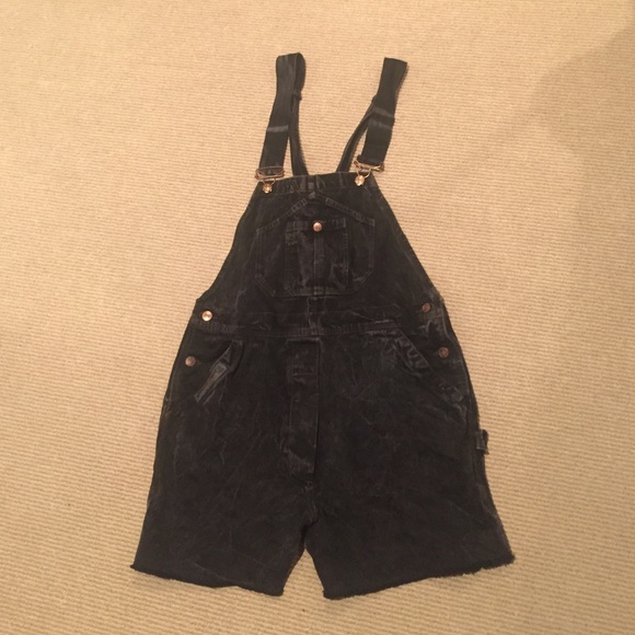 UO Black Denim Overalls