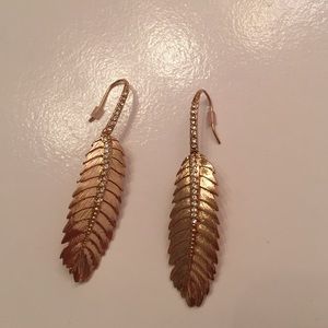 Gold leaf earrings
