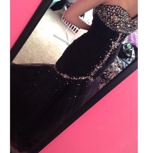 BEAUTIFUL mermaid black sequined prom dress