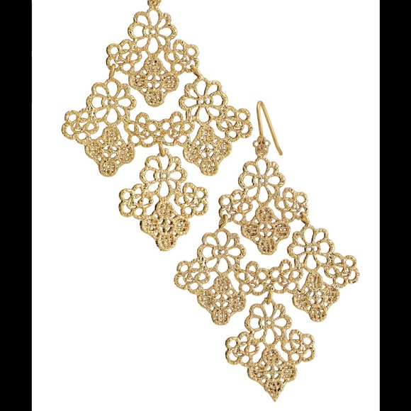 Stella & Dot Chantilly Lace chandelier earrings