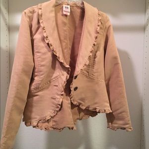 Two Blazers, one tan the other dark brown