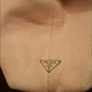 Prada light pink leather handbag