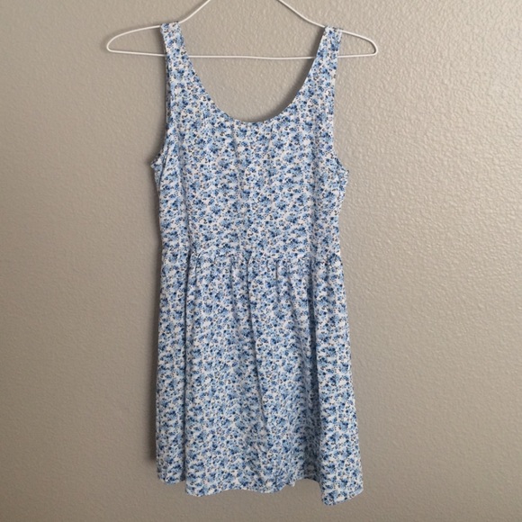 Blue Floral Swing Dress