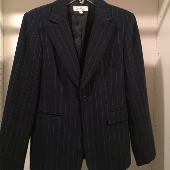 Black with white stripe blazer
