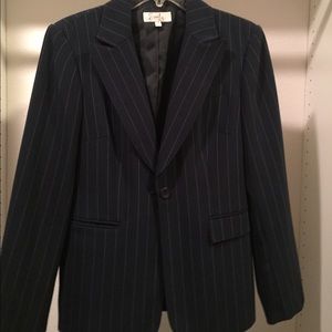 Black with white stripe blazer