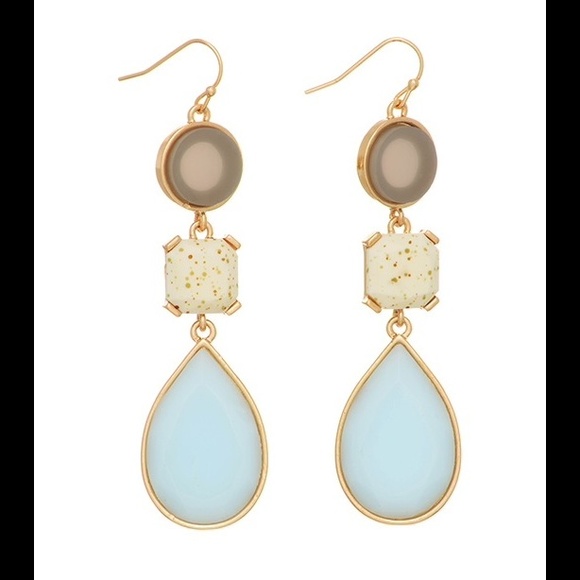 Speckled Teardrop Earrings