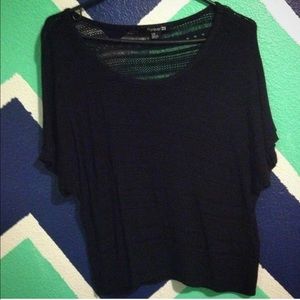 Black knit blouse