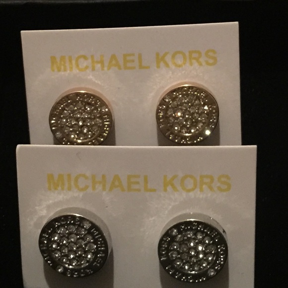 Gold and silver Mk studs bundle