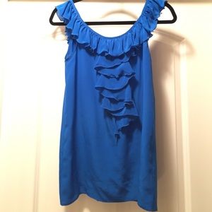 New, beautiful blue silk top!