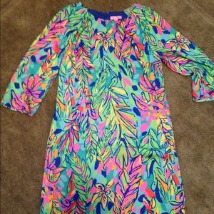Lilly Carol Shift Dress Multi Hot Spot NWT