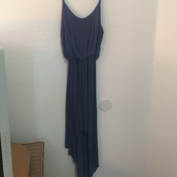 Pale blue high low dress