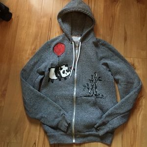 "Steppie" panda balloon zip hoodie