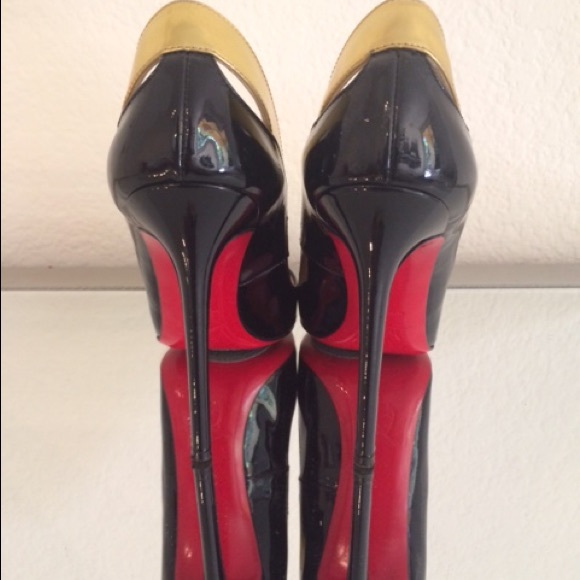 Christian Louboutin Duvette Metallic Leather Pumps - Picture 3 of 4