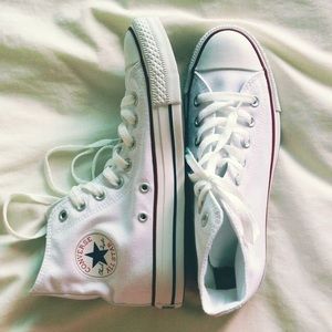 Brand new White converse high tops