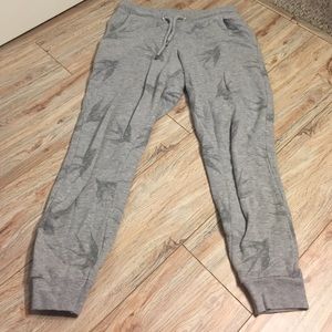 Topshop grey sweatpants with birds