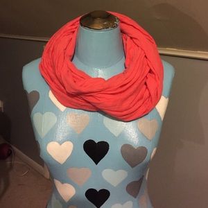 Pink jersey knit scarf