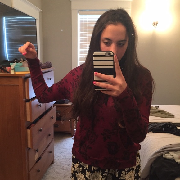 Red Flower Hoodie
