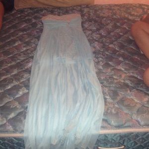 Trezeme long blue dress