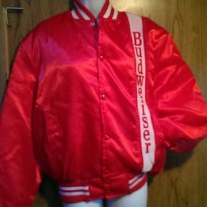 Vintage red white Budweiser race jacket
