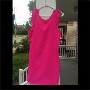 Francesca's hot pink riffle sleeve dress