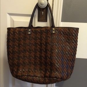 Nordstrom Made in Italy Large Basket Weave Tote
