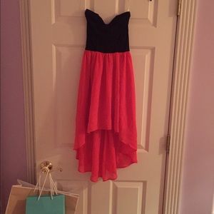 Coral high low dress!