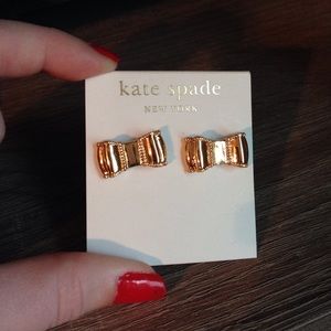 Kate Spade 14k gold filled bow earrings