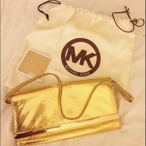 Michael Kors Lana Metallic Clutch