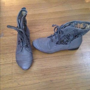 Latigo anthropologie crochet lace up boots
