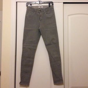 Paige high-waist skinny jeans.