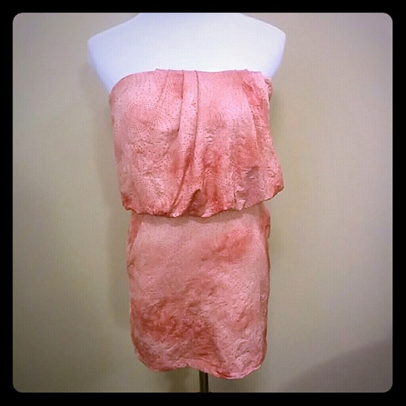 Marble pink mini dress with gold detail
