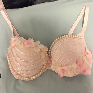 Pink, Gorgeous, Jeweled Rave Bra