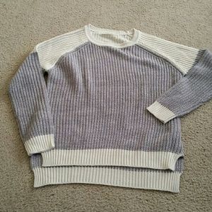 Grey and cream sweater