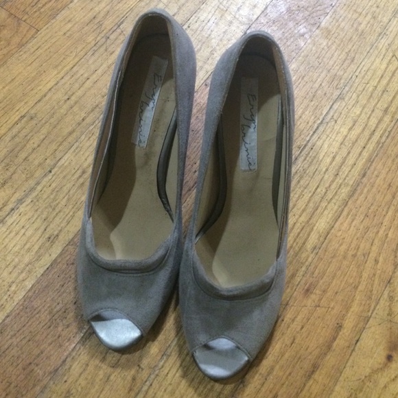 Suede peep toe heels - Picture 1 of 4