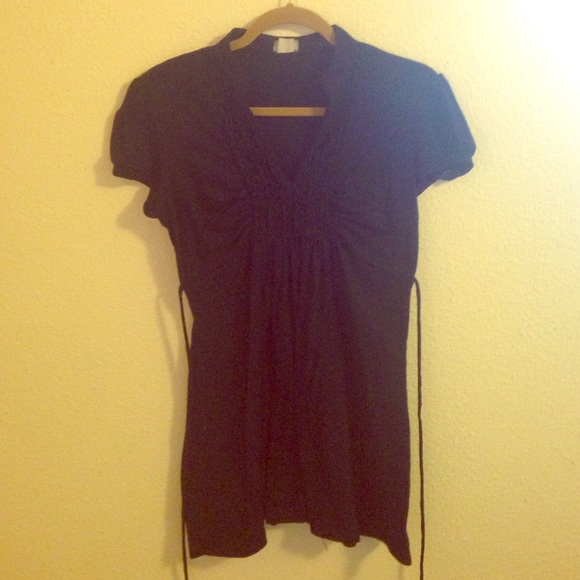 Navy blue maternity top