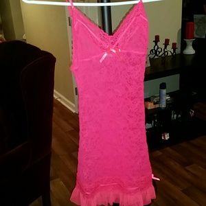 NWOT VS Victoria's Secret Sexy Sheer Pink Lace Bow