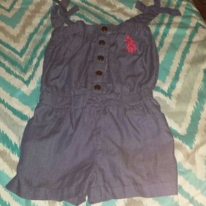 Girls size 4t denim romper