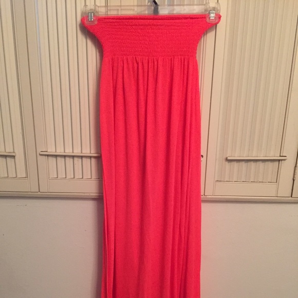 Coral maxi dress